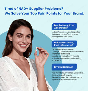 Capsules Lifeworth Private Label NAD+Resveratrol Antioxydant certifiées HACCP GMP pour adultes, soutien immunitaire, amélioration de la mémoire et du sommeil - Product Image 2