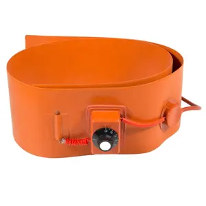 110v Silicone Rubber Heating Pad Oil Drum Flexible Heating Belt For Drum