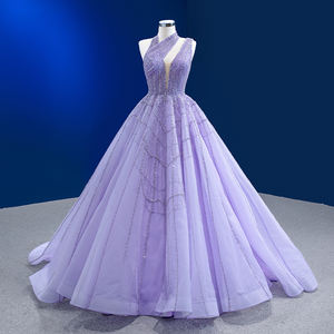 Jancember 222184 Chic Backless Purple A-line Vestidos de fiesta de noche Vestidos - Product Image 1