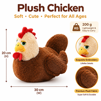 Ensemble de jouets en peluche personnalisés OEM : Poupée en peluche douce de maman poule avec poussins et nid pour décoration intérieure et cadeau