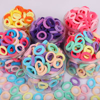 Élastique à cheveux extensible et doux pour enfants, couleur bonbon, en forme de serviette, avec boucle pour le pouce, pour petites filles et bébés filles