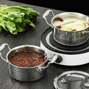 Nồi inox 304 kiểu vân búa, nhỏ, dùng cho nhà hàng, lẩu, hàng có sẵn - Product Image 5