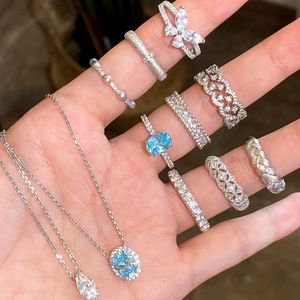 5925เครื่องประดับอัญมณีอินเทรนด์แหวน925แหวนเงินแท้ modelos de anillos Para mujer - Product Image 1