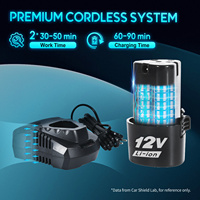 Polisseuse sans fil miniature 12V DC Car Shield New 1,2/2 pouces pour le detailing automobile
