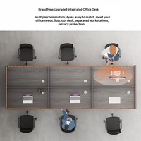 BGZ-216X Ensemble de bureaux modulaires minimalistes et modernes pour 4/6 personnes avec gestion des câbles et chaises de bureau individuelles