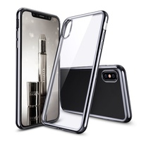 Coque arrière transparente pour iPhone X, coque de téléphone en TPU souple transparent pour iPhone X