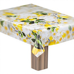 <span class=keywords><strong>Nappe</strong></span> de jardin en PVC imprimé et ciré, motif agrumes jaune-vert, taille 90x120cm - Product Image 5
