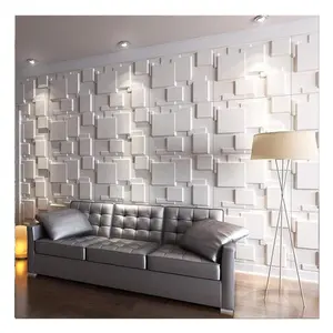 Design moderne Papier peint décoratif en PVC Panneau mural 3D étanche en diamant pour l'intérieur de la maison Panneau mural d'art