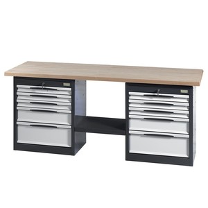 <b>Workbench</b> With Drawers And Wood Top For <b>Garage</b> Storage - Product Image 1