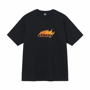 Black <b>Flame</b> Graphic Men T <b>Shirt</b> Oversized Cotton Blend Short Sleeve Tee Casual Streetwear - Product Image 1