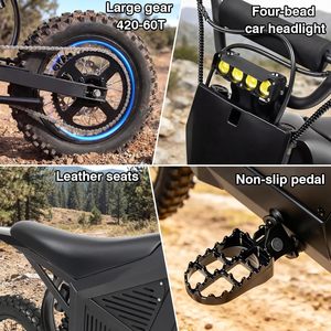 Mountain Trail 1500W 48V 21AH Electric Motorbike 55km/h Dual Shock Absorption High Carbon Steel Frame US Stock - Product Image 5