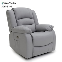 Geeksofa Furniture Chaise de salon de beauté électrique en cuir moderne et inclinable pour le salon