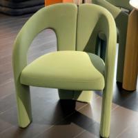 Ensemble de chaises de salle à manger en tissu velours au design nordique, fauteuil avec dossier souple rembourré pour la maison, le bureau et la villa