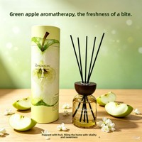 Diffuseur d'arômes non électrique YAVE avec couvercle en bois brun, parfum gardénia longue durée (60-90 jours), à base d'huiles essentielles végétales