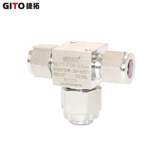 ตัวกรองแก๊สแบบ T ขนาด 1/2 นิ้ว รุ่นใหม่ พร้อมตัวกรองแกนกลาง SS316 สำหรับใช้งานในอุตสาหกรรม - Product Image 2