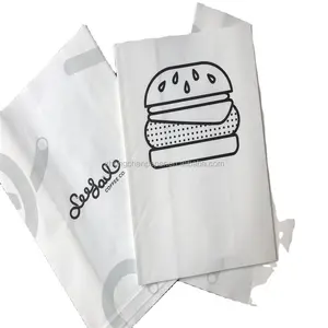Hamburger sandviç ekmek gıda ambalajı PE kaplamalı kağıt ambalaj çantası