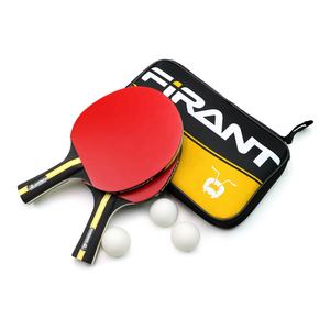 FIRANT Personnalisable 2pcs <span class=keywords><strong>Ping</strong></span> <span class=keywords><strong>Pong</strong></span> Paddle Ball Set Bois Caoutchouc Offre Spéciale <span class=keywords><strong>Raquette</strong></span> <span class=keywords><strong>De</strong></span> Tennis <span class=keywords><strong>De</strong></span> Table Bat avec Sac <span class=keywords><strong>De</strong></span> Transport - Product Image 1