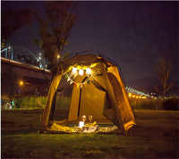 Lanterne solaire gonflable LED portable, rechargeable et pliable en PVC dépoli pour activités de plein air – Vente en gros