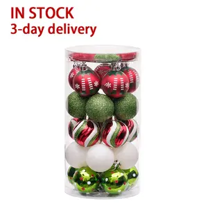 EAGLE GIFTS Weihnachts schmuck Hersteller Rot Grün Weiß Baum Ornament Weihnachten Bruchs ichere Dekoration Ball Kunststoff