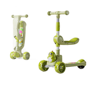 Children Scooter 3 In 1 Folding With Lights Height Adjustable For 3 6 Years Old Kids - Product Image 2