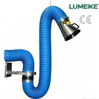 Bras d'extraction pour soudage, polissage, expériences chimiques avec hotte en acier inoxydable, bras d'extraction de fumée
