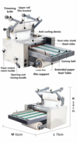 Laminateur thermique automatique électrique L388 pour papier, machine à laminer 375