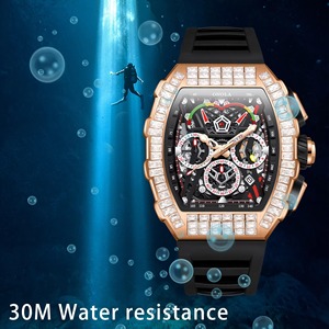 Drioshipping Fancy Custom Logo Man <b>Mechanical</b> <b>Watch</b> Superior Silicone Band Luminous Hollow Out Bling Business <b>Watch</b> Set - Product Image 4