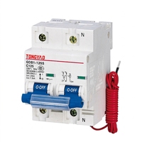 Disjoncteur miniature prépayé en cuivre GDB1-125S 1P+N Type C 230V 50Hz 10kA pour rail DIN