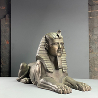 Statue de Sphinx égyptien antique en bronze coulé de haute qualité, style classique