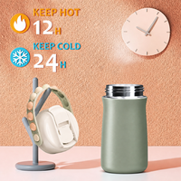 Botella de Agua Térmica Aislada al Vacío, Ecológica, para Niños, de 12 oz, con Diseño Personalizado, Libre de BPA, con Tapa de Pajita Antiderrames