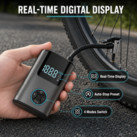 Compresseur d'air portable compact sans fil 150 PSI, mini pompe électrique pour vélo, gonflage rapide sans balais, arrêt automatique pour le cyclisme en extérieur