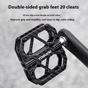 Pédale à trois roulements TOSUOD pour <span class=keywords><strong>VTT</strong></span> et vélos de route, en fibre de <span class=keywords><strong>carbone</strong></span> et axe en titane T700, corps en alliage d'aluminium pour le cyclisme en plein air - Product Image 5