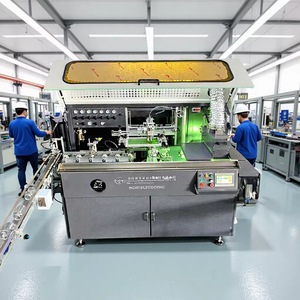 Machine d'impression sérigraphique automatique Ths-601-Uv pour bouteilles en plastique, verres, gobelets à thé au lait, 3600 pièces par heure, surface maximale de 110 mm - Product Image 1