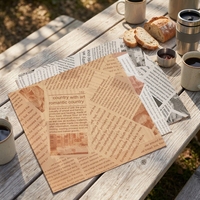 Rouleau de papier sulfurisé jetable personnalisé, imprimé, imperméable et résistant à la graisse, pour emballage alimentaire, impression numérique, revêtement PE simple face