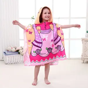 20123 vestiti per bambini personalizzati di alta qualità soft feel bambini adorabili asciugamani da spiaggia con stampa di cartoni animati asciugamano da bagno per ragazza