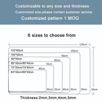 Tapis de souris XXL personnalisé de haute qualité pour le gaming et l'anime, tapis de bureau PC carré en tissu avec surface cousue et logo par sublimation