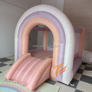 Precio al por mayor de fábrica, casa de rebote inflable de arcoíris personalizada para niños, diversión sin fin - Product Image 3