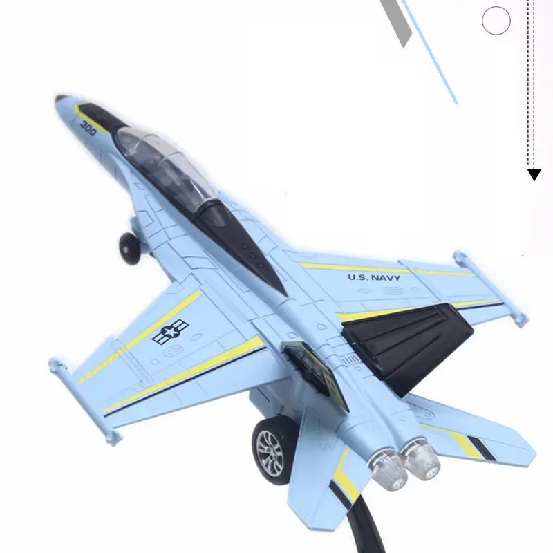 Amazon горячая Распродажа 21 см сплав F-18 Американский Hornet Истребитель модель самолета со звуком и свет отступить