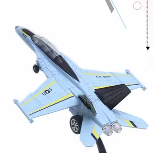 गर्म बिक्री 21cm मिश्र धातु F-18 अमेरिकी पड़ी मक्खी लड़ाकू मॉडल विमान ध्वनि और प्रकाश के साथ वापस खींच