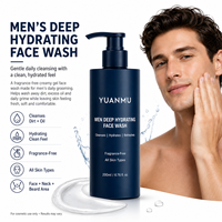 Nettoyant visage pour homme à l'aloe vera, exfoliant, hydratant, rafraîchissant, éclaircissant et purifiant en profondeur les pores