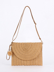 Bolso de Moda Sencillo de Cuerda de Papel Tejida con Cierre Magnético Cuadrado para Mujer, Ideal para Vacaciones en la Playa y Uso Diario, RTS, Pedido Mixto al por Mayor - Product Image 2