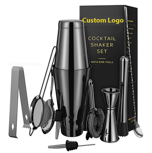 Cocktail Set Barware 11 Pcs Bartender Tool Multi Color Metal Stainless Steel Cocktail Shaker Set Kit With Gift Box