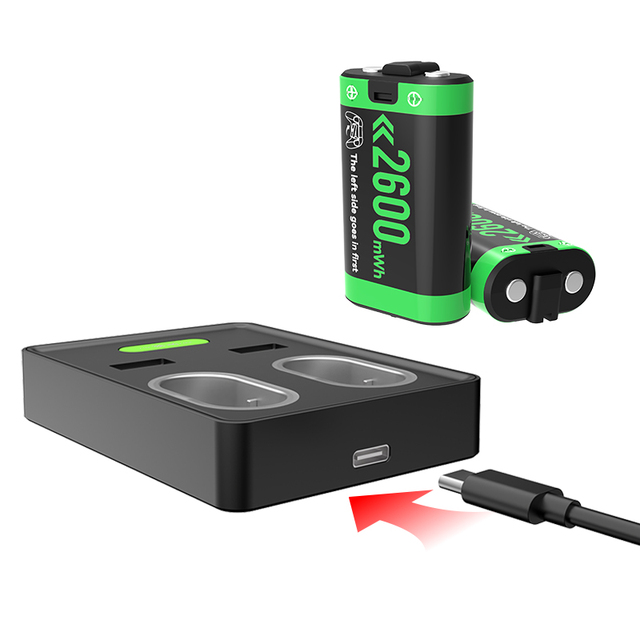 Iplay New Private for One Series S/X/X Controller Rechargeable Battery Pack + Charging Dock Kit