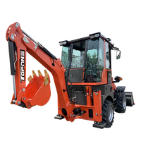 TOPONE 1-Tonnen Mini-Baggerlader TBL15-10 Radlader Bagger Traktor Dieselmotor 37kW 0,6cbm Schaufel zum Verkauf