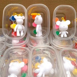 Kit de bricolage porte-clés ours fluide pour enfants, coffret cadeau avec peinture et outils, thème animal, jouet créatif, 7-14 ans - Product Image 2