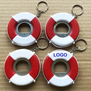 Abrebotellas promocional construido en forma de <span class=keywords><strong>boya</strong></span> de vida colgante de llave <span class=keywords><strong>restaurante</strong></span> abridor de cerveza portátil llavero - Product Image 1
