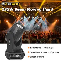 Projecteur à tête mobile 295W, projecteurs de scène, lampe à faisceau, solutions d'éclairage pour spectacles, DJ, discothèque, lumières colorées, contrôleur DMX