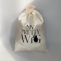 Sac en Satin pour cheveux avec cordon de serrage, sacs en soie pour l'emballage de perruque, Logo 8 pouces x 12 pouces, vente en gros