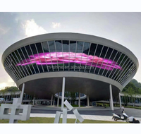 Écran LED transparent en verre M-Shine pour extérieur, maille transparente, pleine couleur, P15.625, avec une luminosité élevée de 10 000 cd pour la publicité