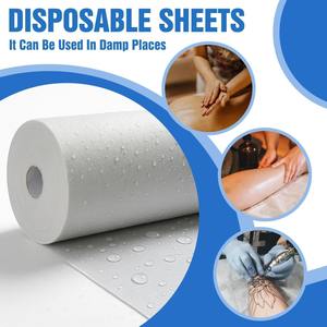 Disposable Non Woven Bed Sheet <b>Roll</b> Precut Hole Massage Table <b>Paper</b> <b>Roll</b> Bed sheet Medical Couch <b>Roll</b> for Hospital <b>White</b> - Product Image 5